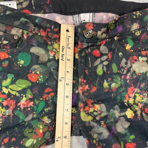 Mother The Looker Magical Forest Jeans Size 34 Floral Denim Made in USA - Picture 9 of 12